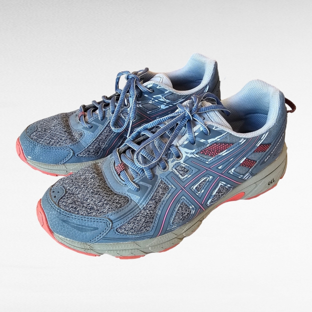 Asics Gel-Venture 6 Women's Blue Pink Cameo Running Shoes Size 10